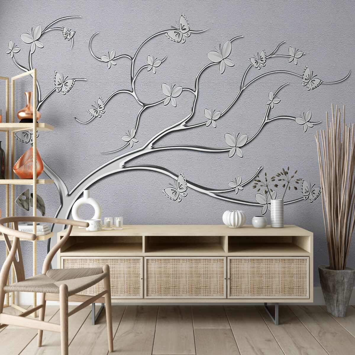 Fotobehang gebogen boom