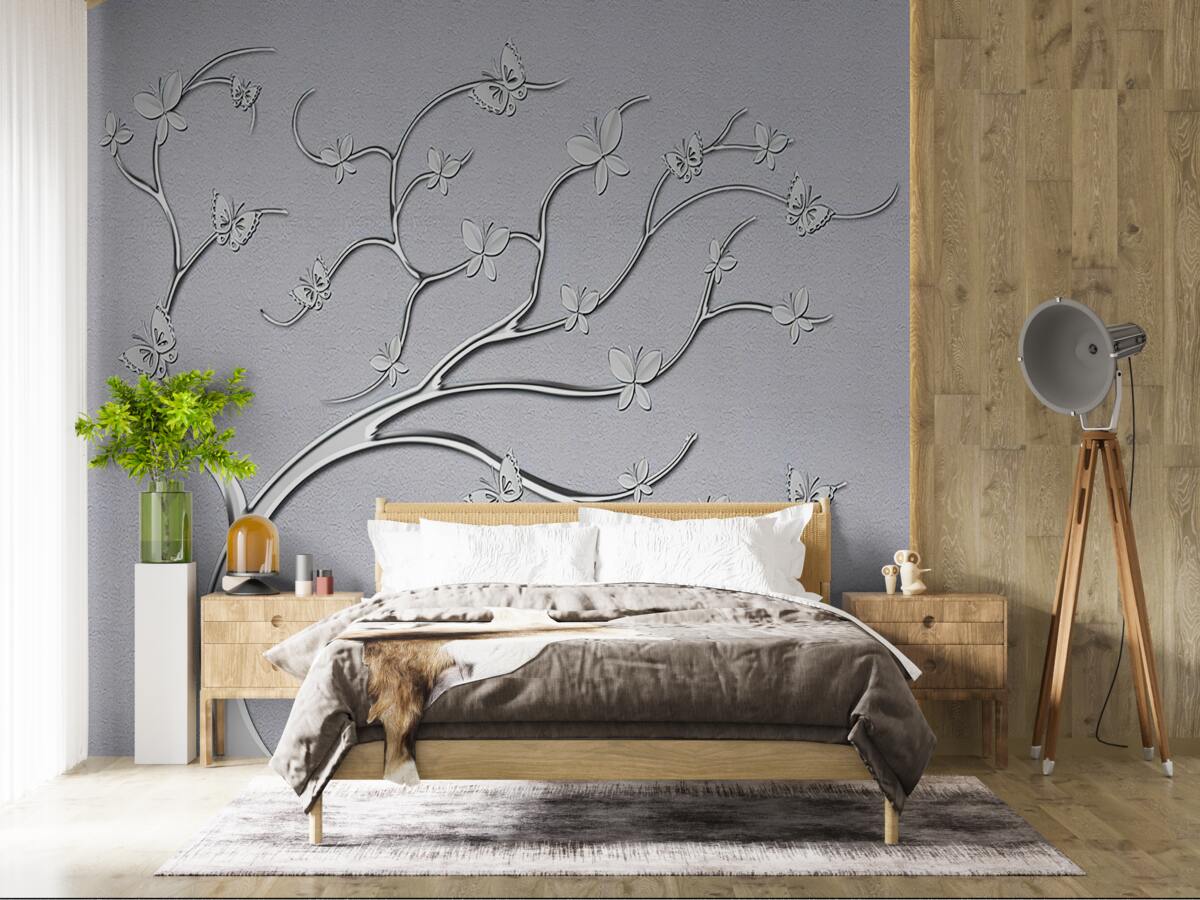 Fotobehang gebogen boom