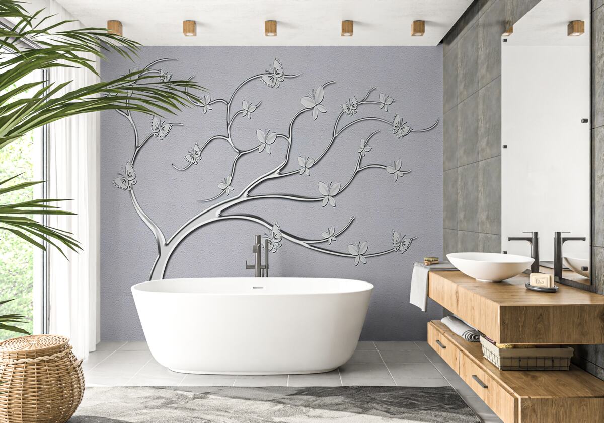 Fotobehang gebogen boom