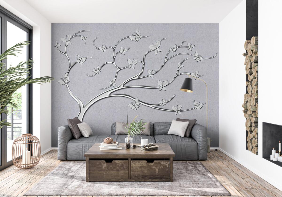 Fotobehang gebogen boom