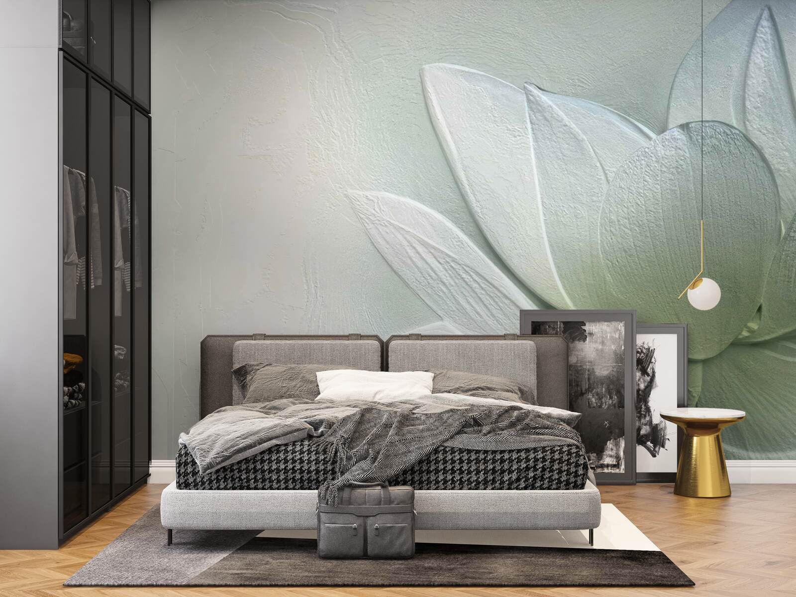 Fotobehang majestueuze en verbluffende sneeuwwitte bloem