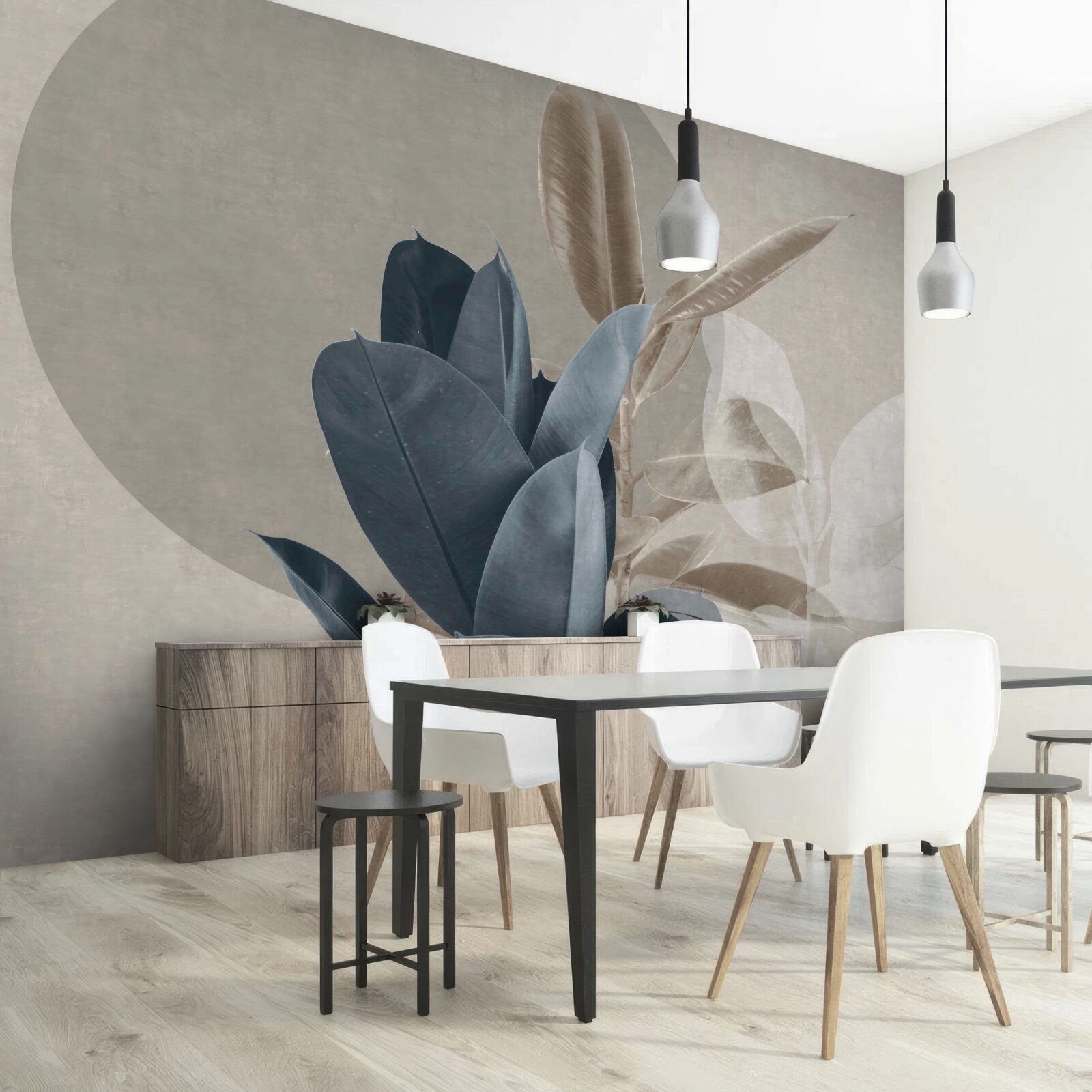 Fotobehang kamerplant bij de muur