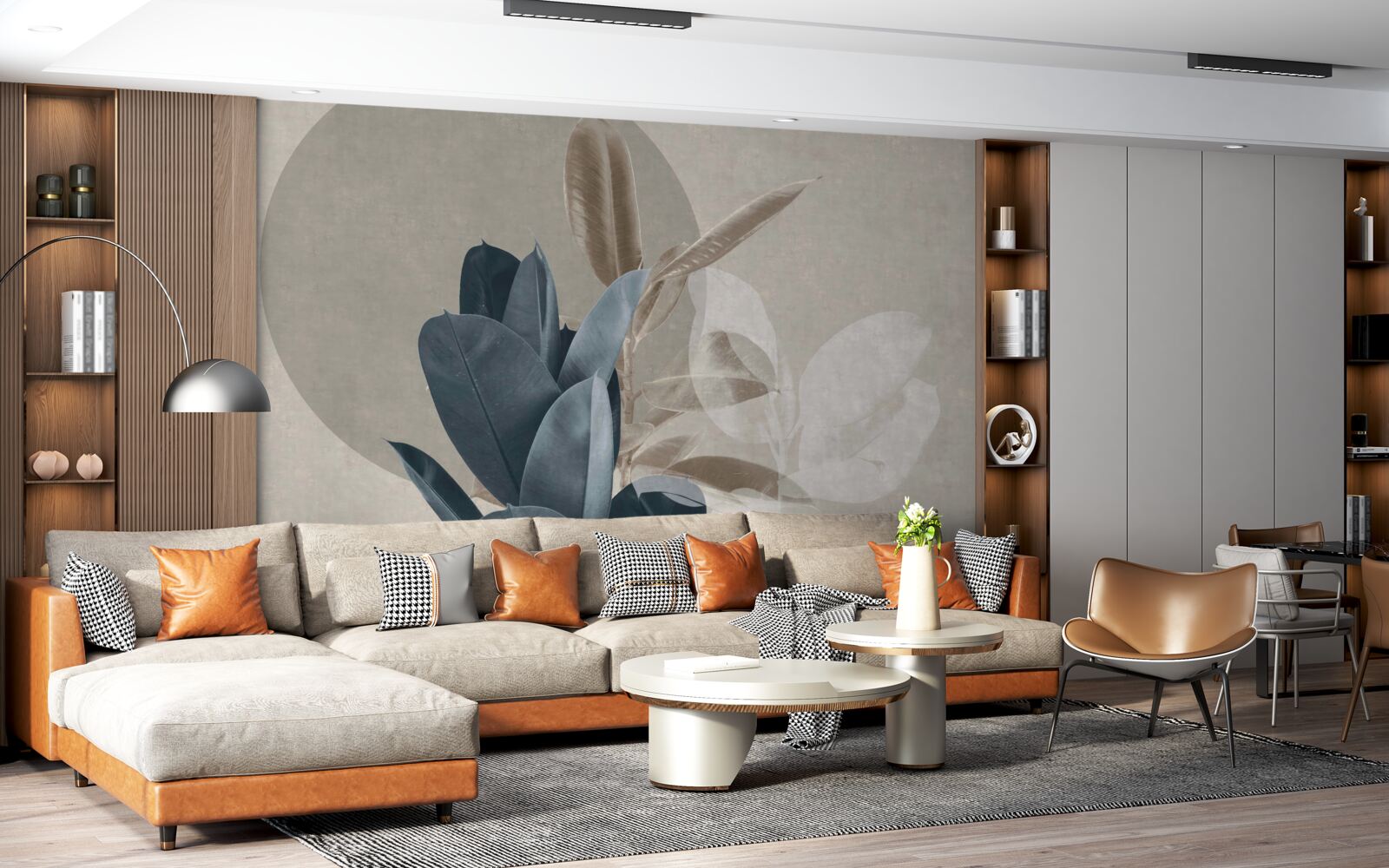 Fotobehang kamerplant bij de muur