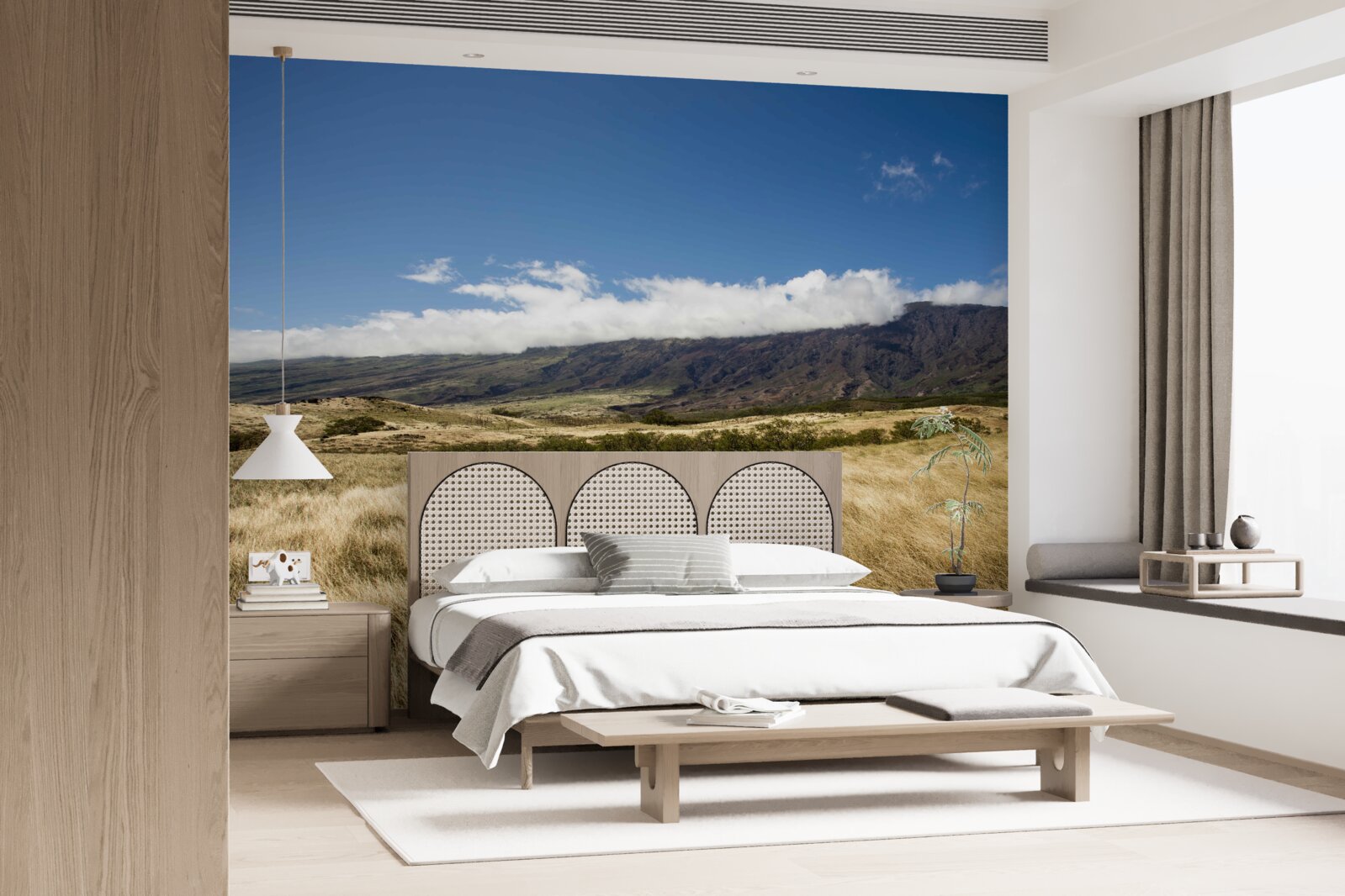 Fotobehang savanne met weelderig gras