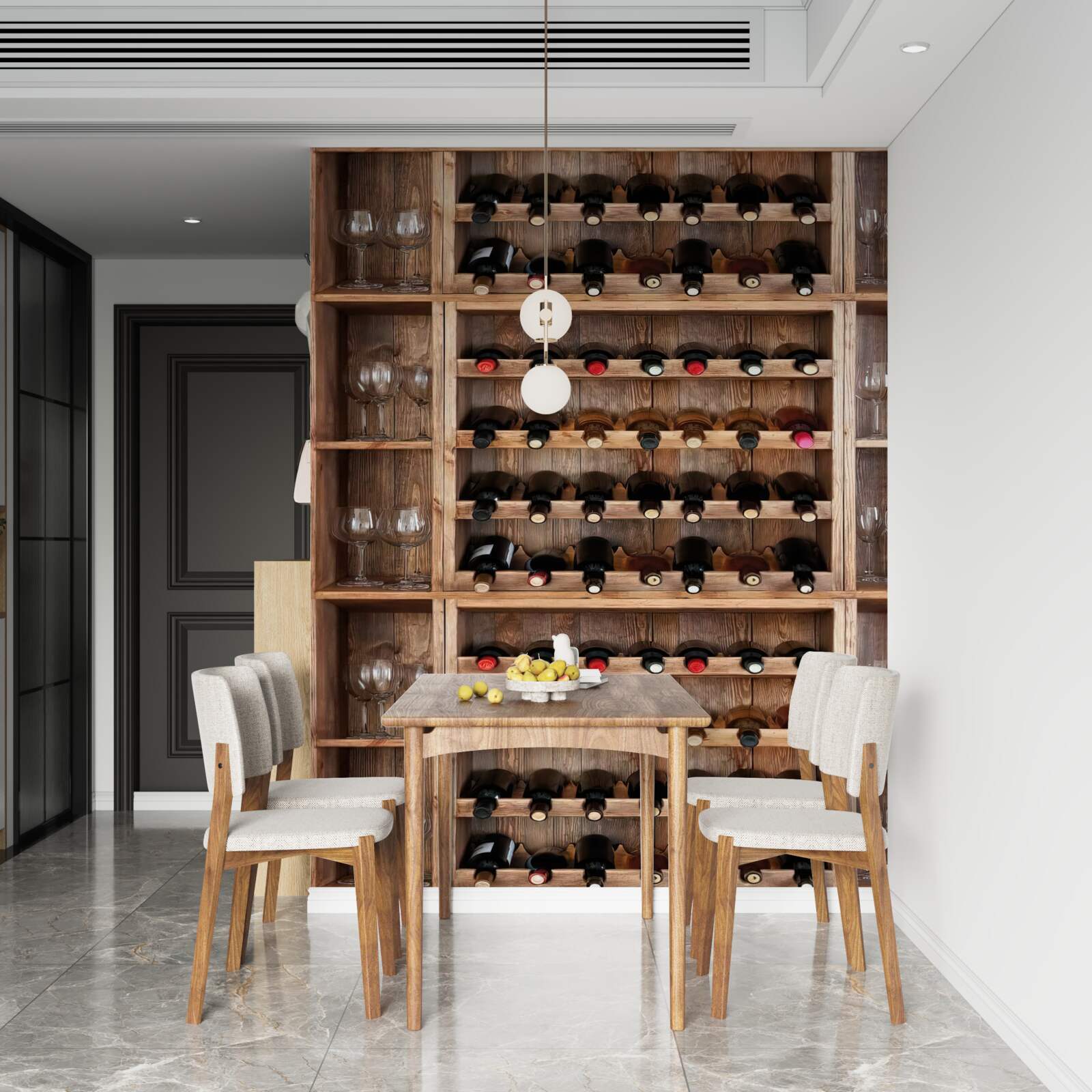 Fotobehang wijnglas bar