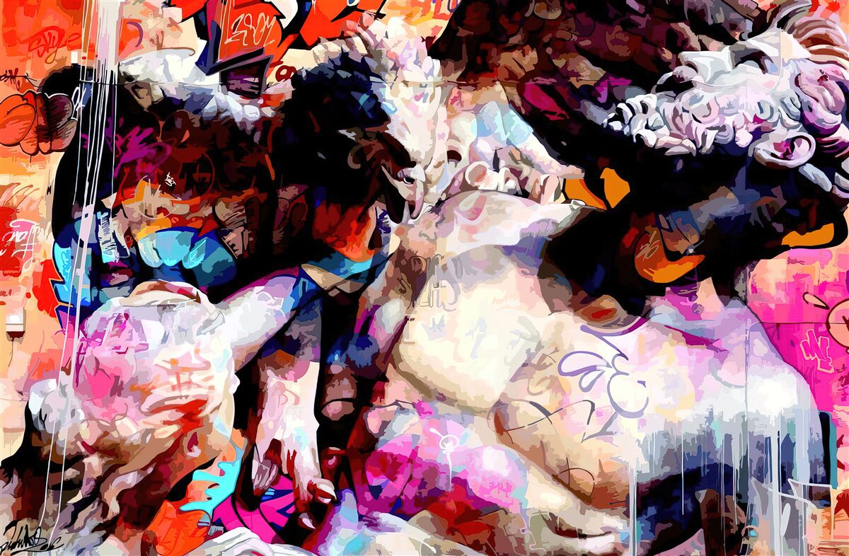 Fotobehang afbeelding van een man met een baard