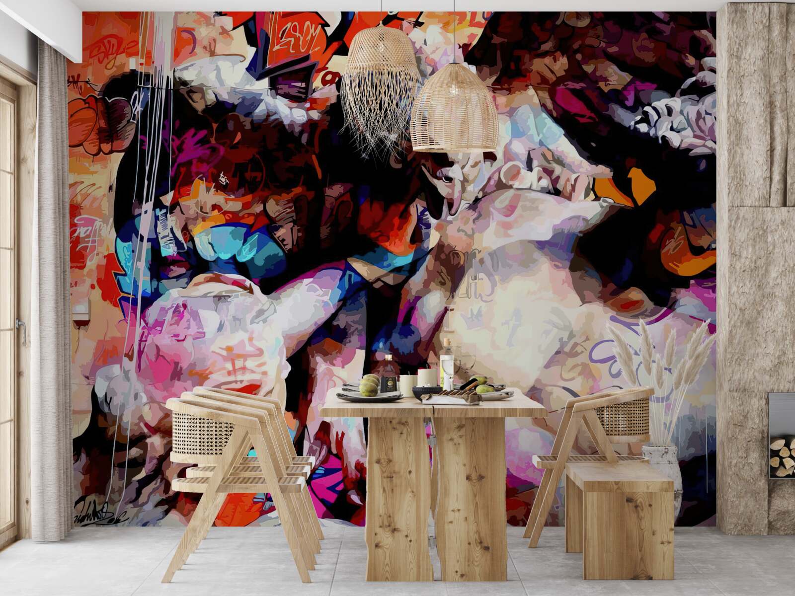 Fotobehang afbeelding van een man met een baard