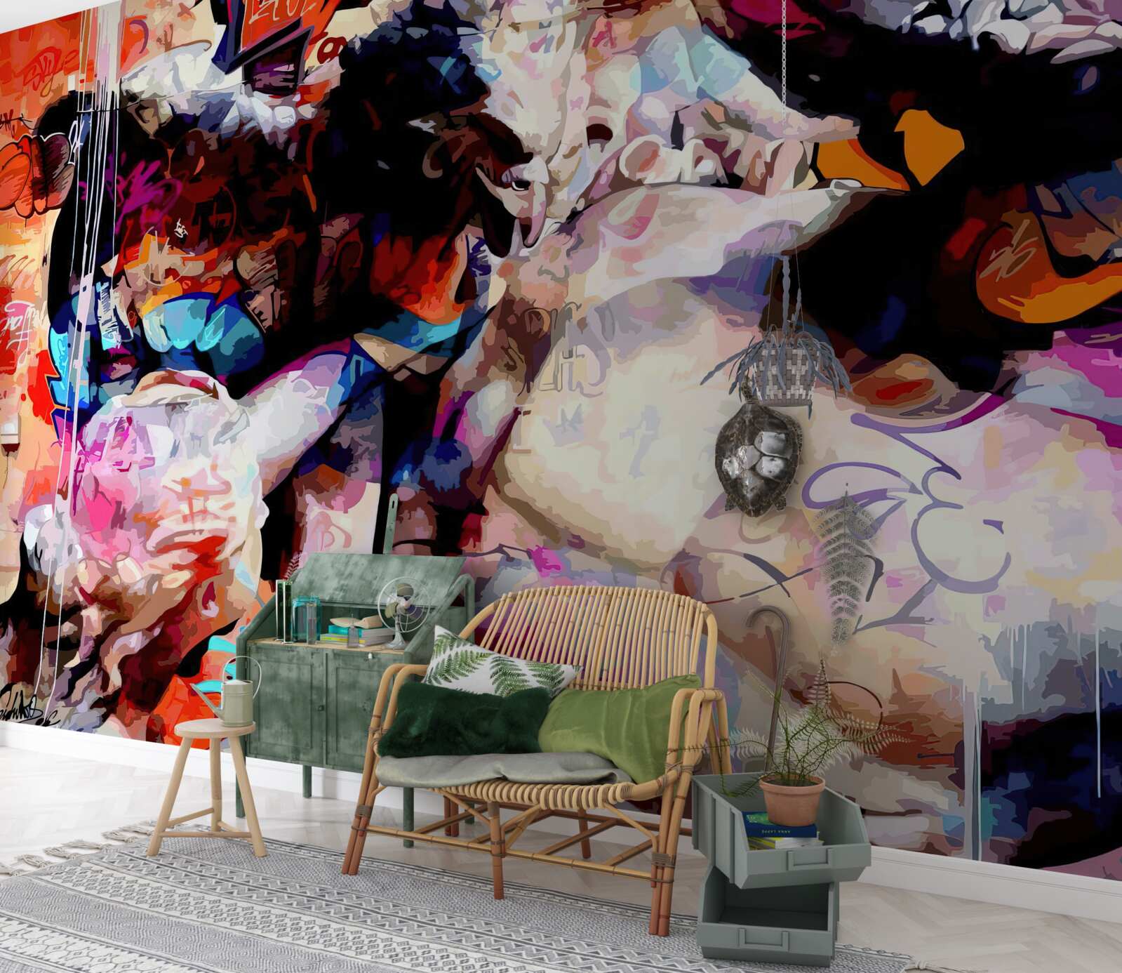 Fotobehang afbeelding van een man met een baard