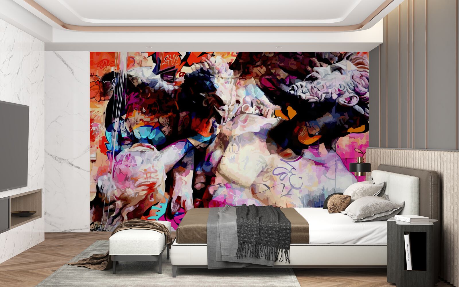 Fotobehang afbeelding van een man met een baard