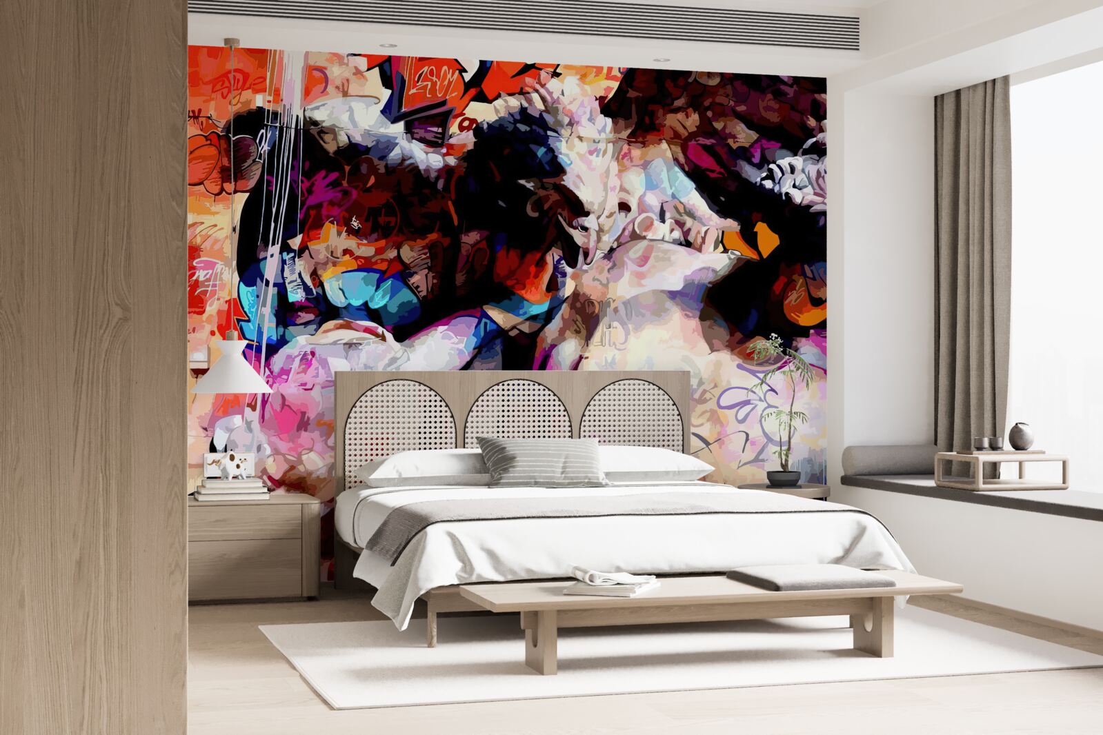 Fotobehang afbeelding van een man met een baard