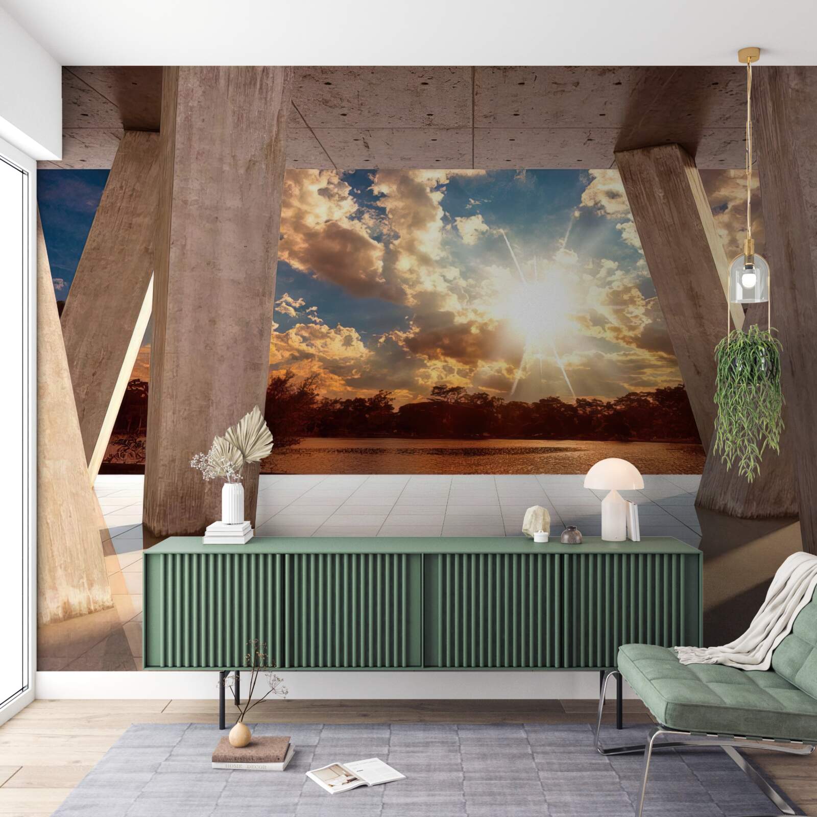 Fotobehang grote bouwelementen