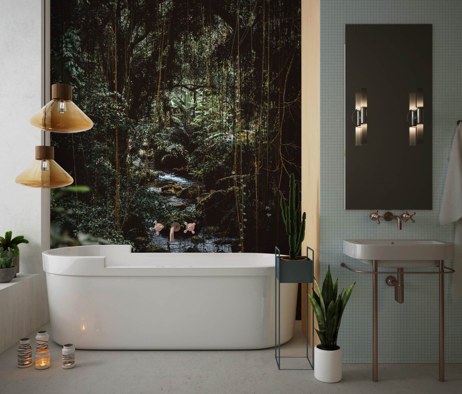 Fotobehang bosrivier