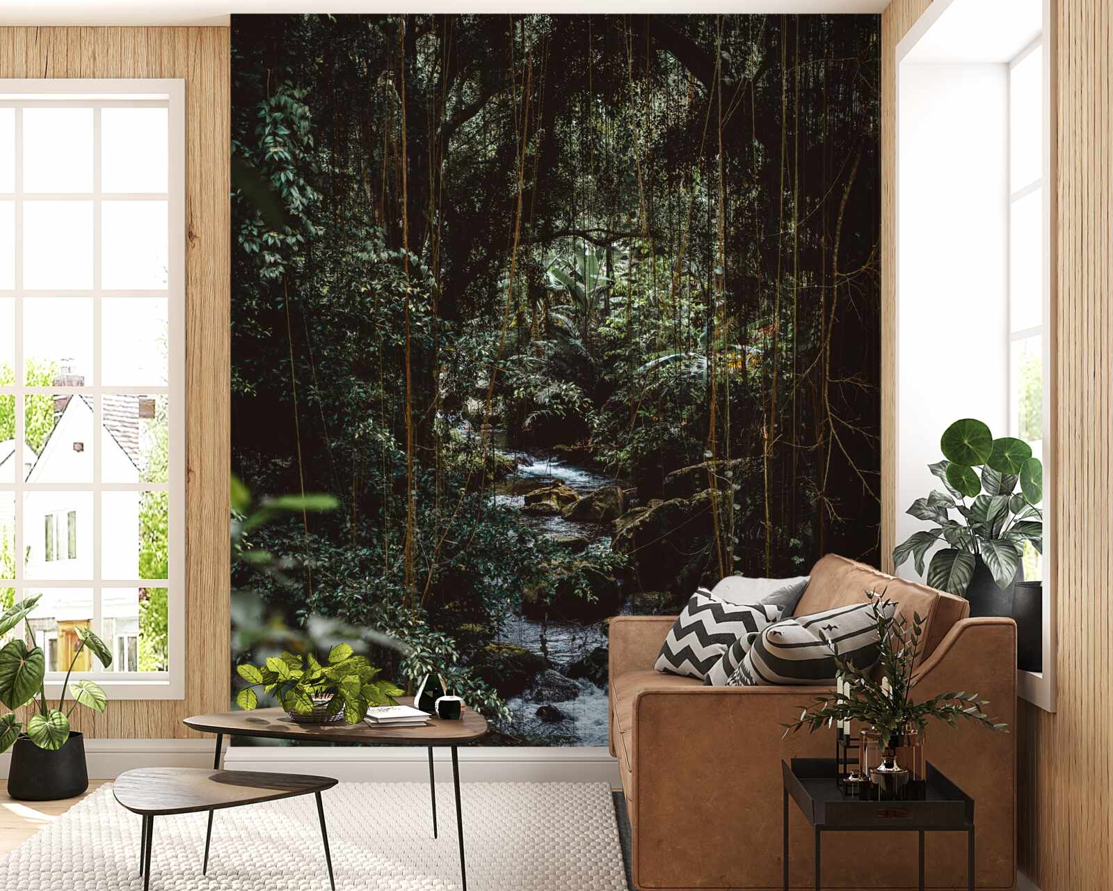 Fotobehang bosrivier