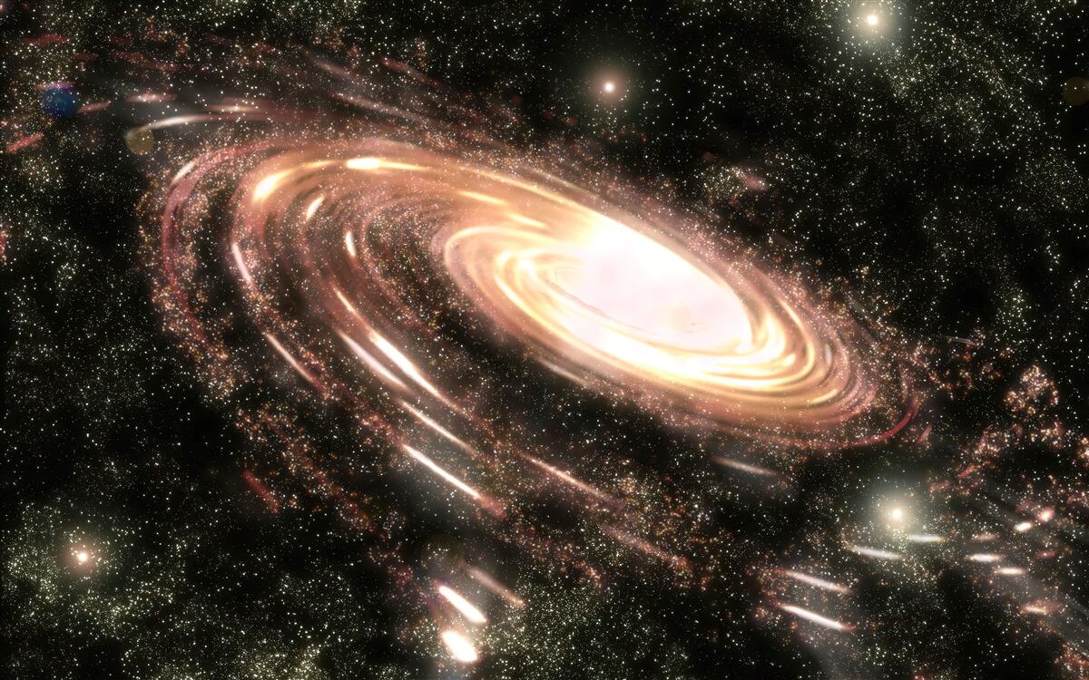 Fotobehang sterrenstelsel in de ruimte