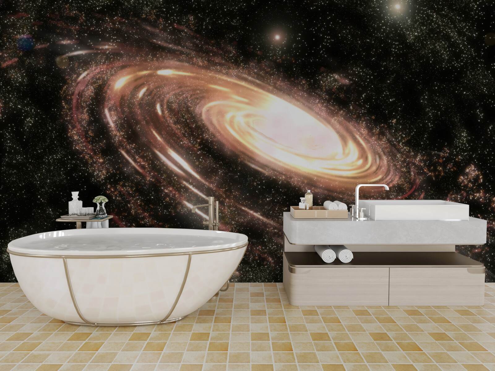 Fotobehang sterrenstelsel in de ruimte