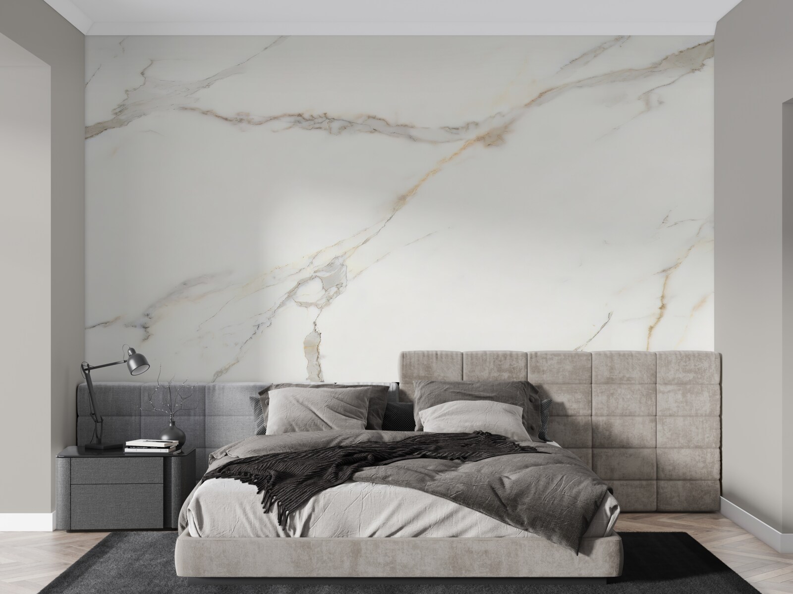 Fotobehang licht marmer met patronen