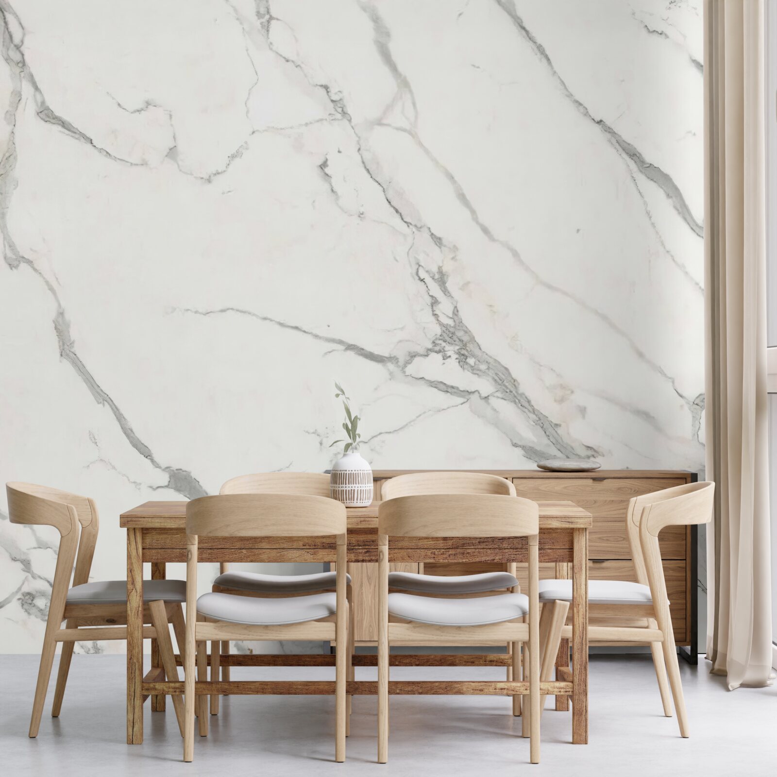 Fotobehang witte achtergrond doorkruist met grijze lijnen