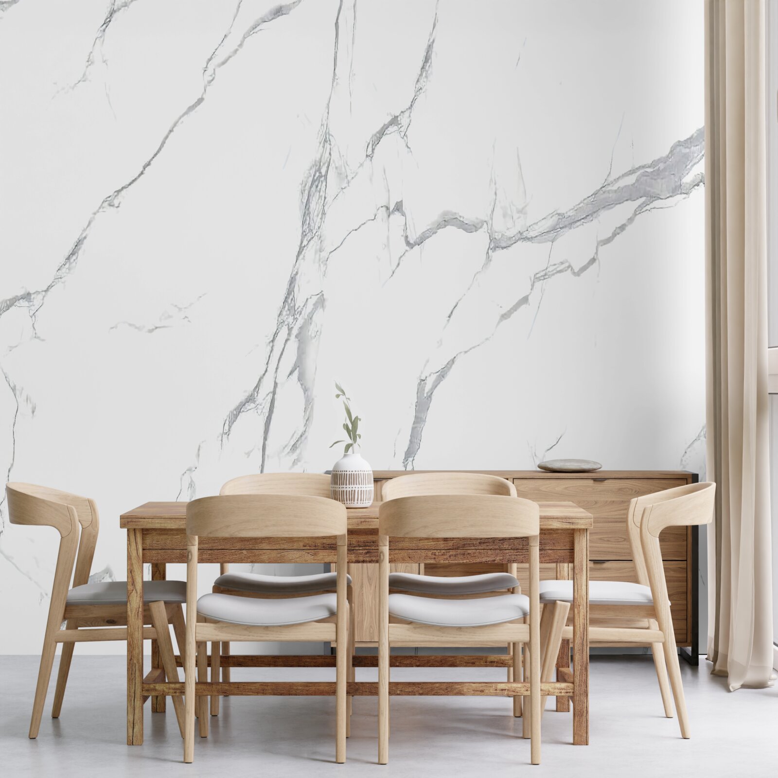 Fotobehang wit gestreepte achtergrond