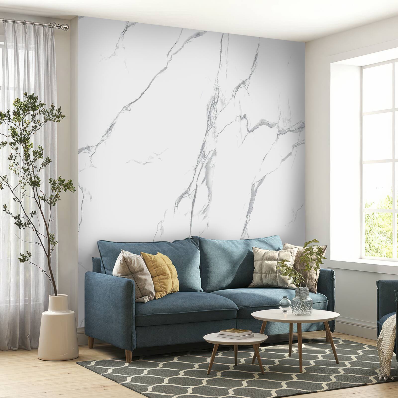 Fotobehang wit gestreepte achtergrond