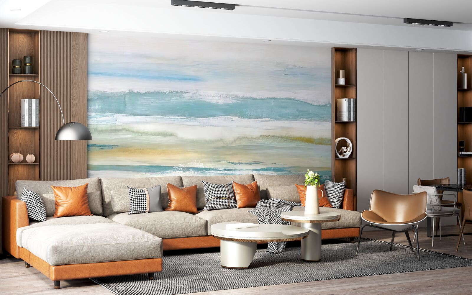 Fotobehang veelkleurige abstracte strepen