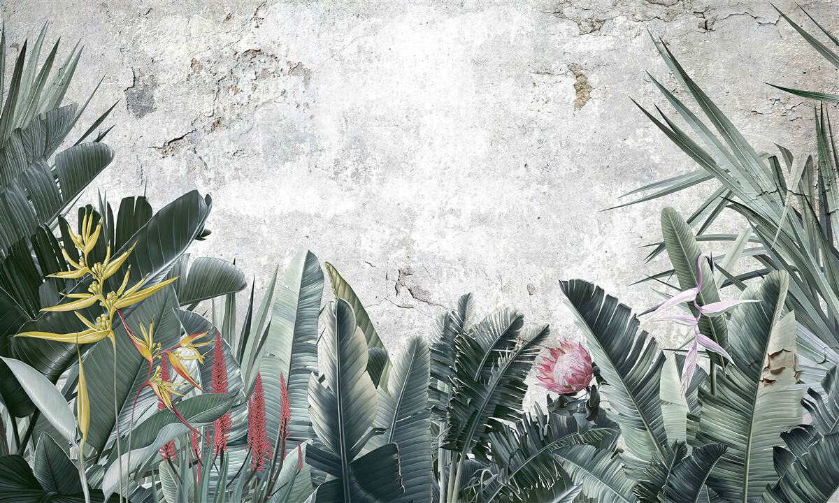 Fotobehang diverse tropische groengebieden