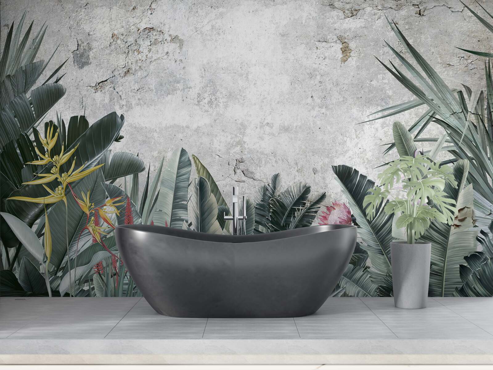 Fotobehang diverse tropische groengebieden