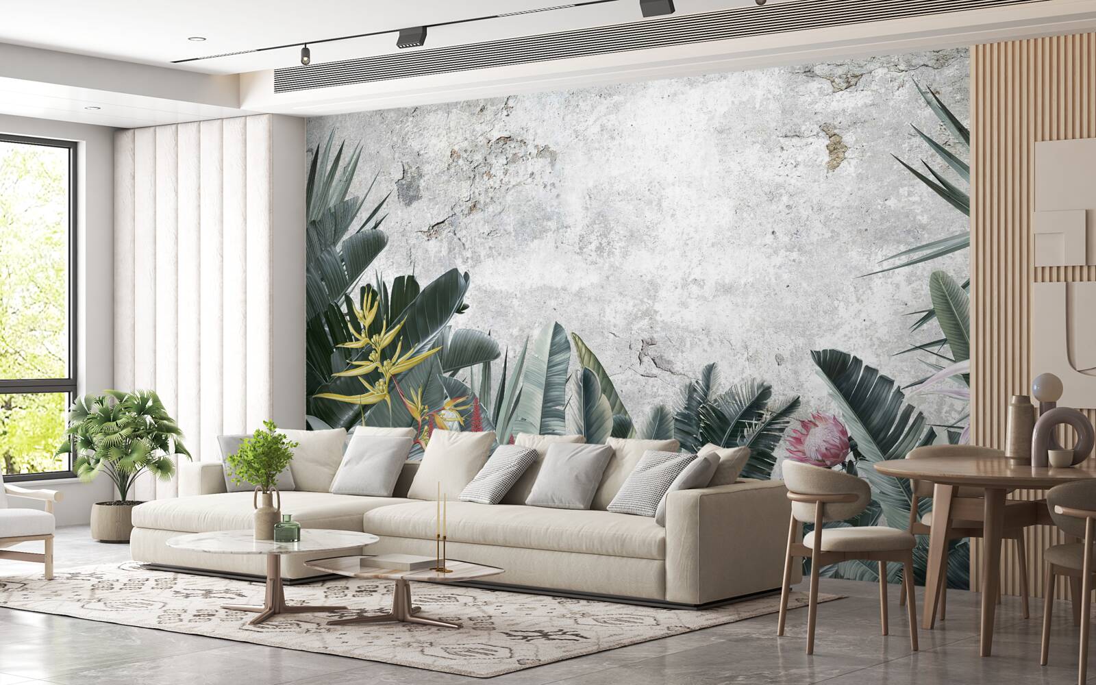 Fotobehang diverse tropische groengebieden