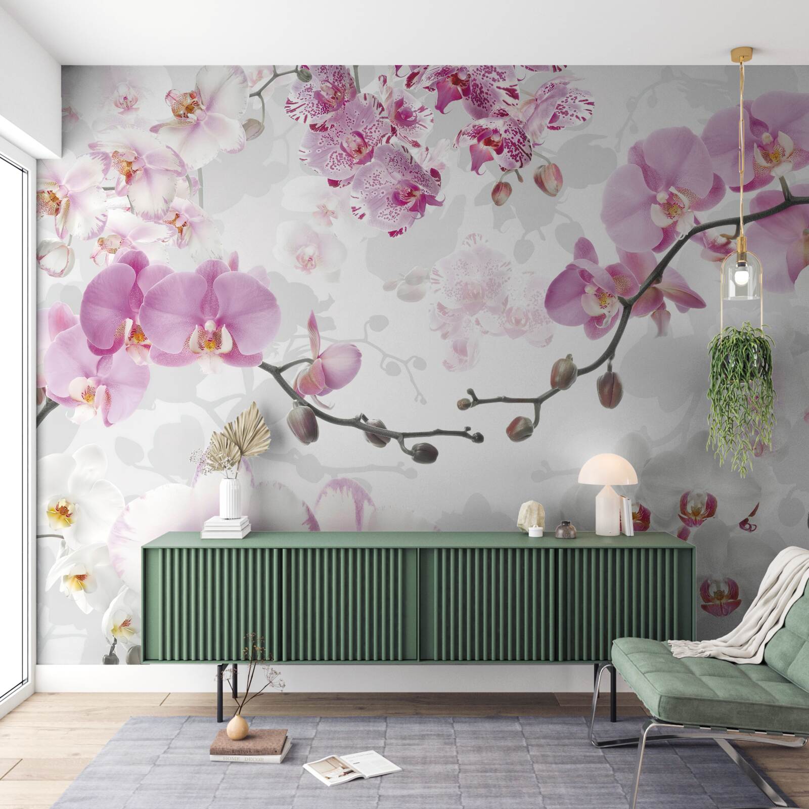 Fotobehang orchideeën takken