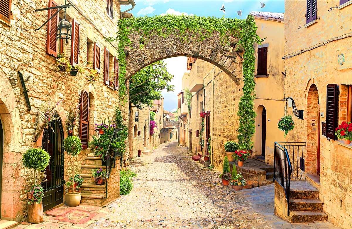 Fotobehang een straat in een historische stad