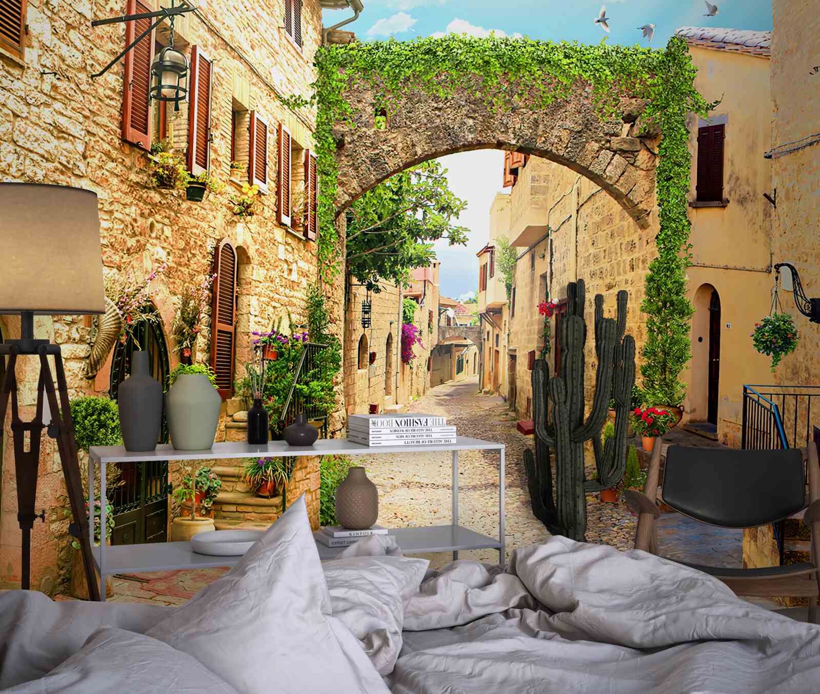 Fotobehang een straat in een historische stad