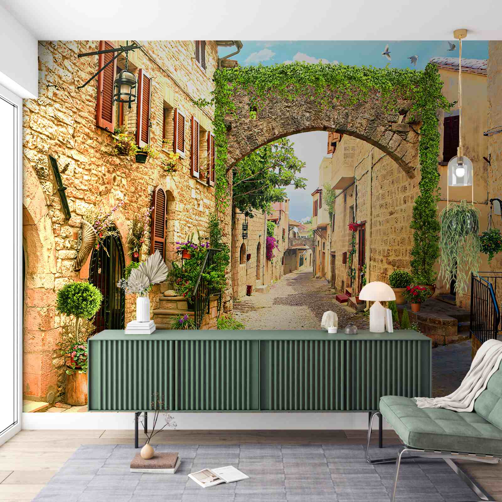 Fotobehang een straat in een historische stad