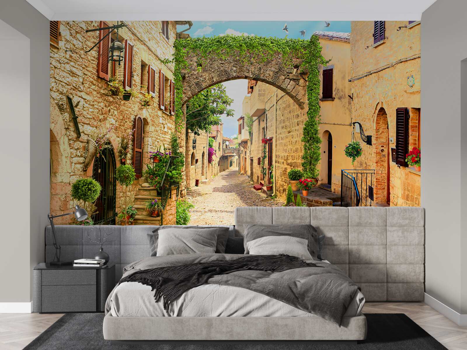 Fotobehang een straat in een historische stad