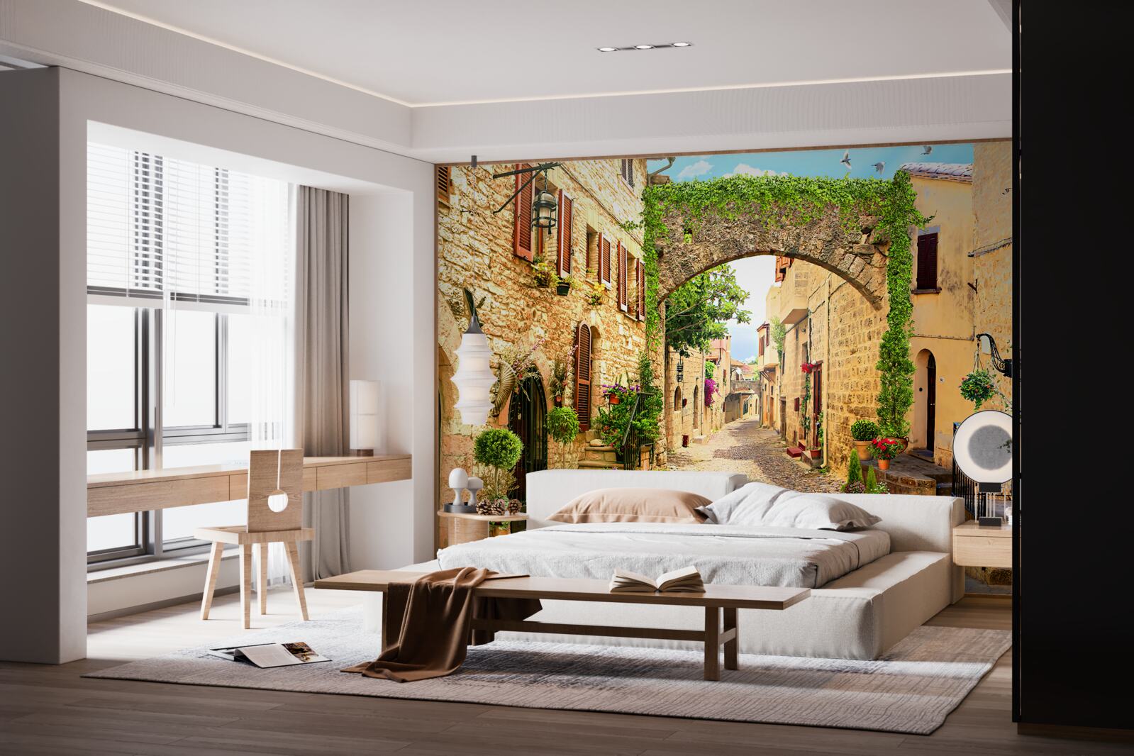 Fotobehang een straat in een historische stad