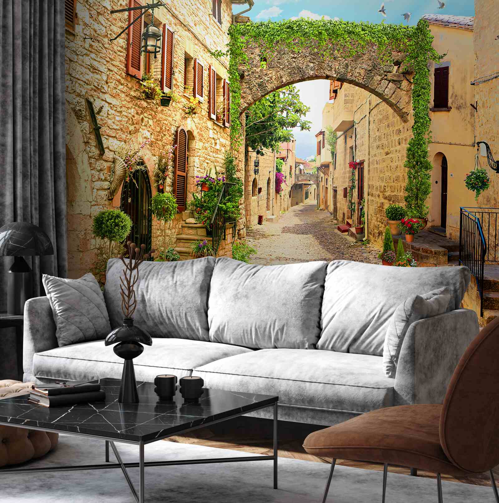 Fotobehang een straat in een historische stad