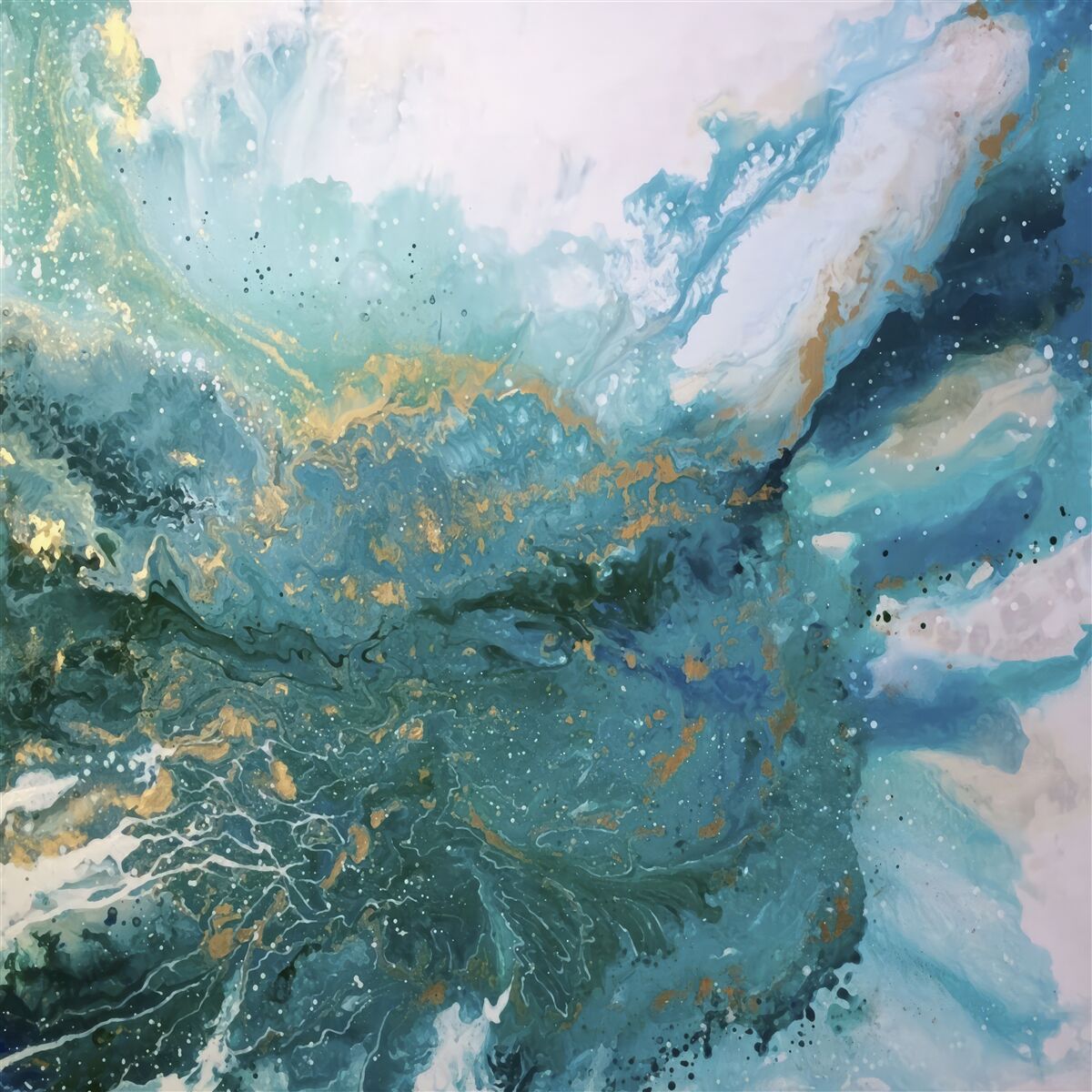 Fotobehang donkere streken van abstracte verf