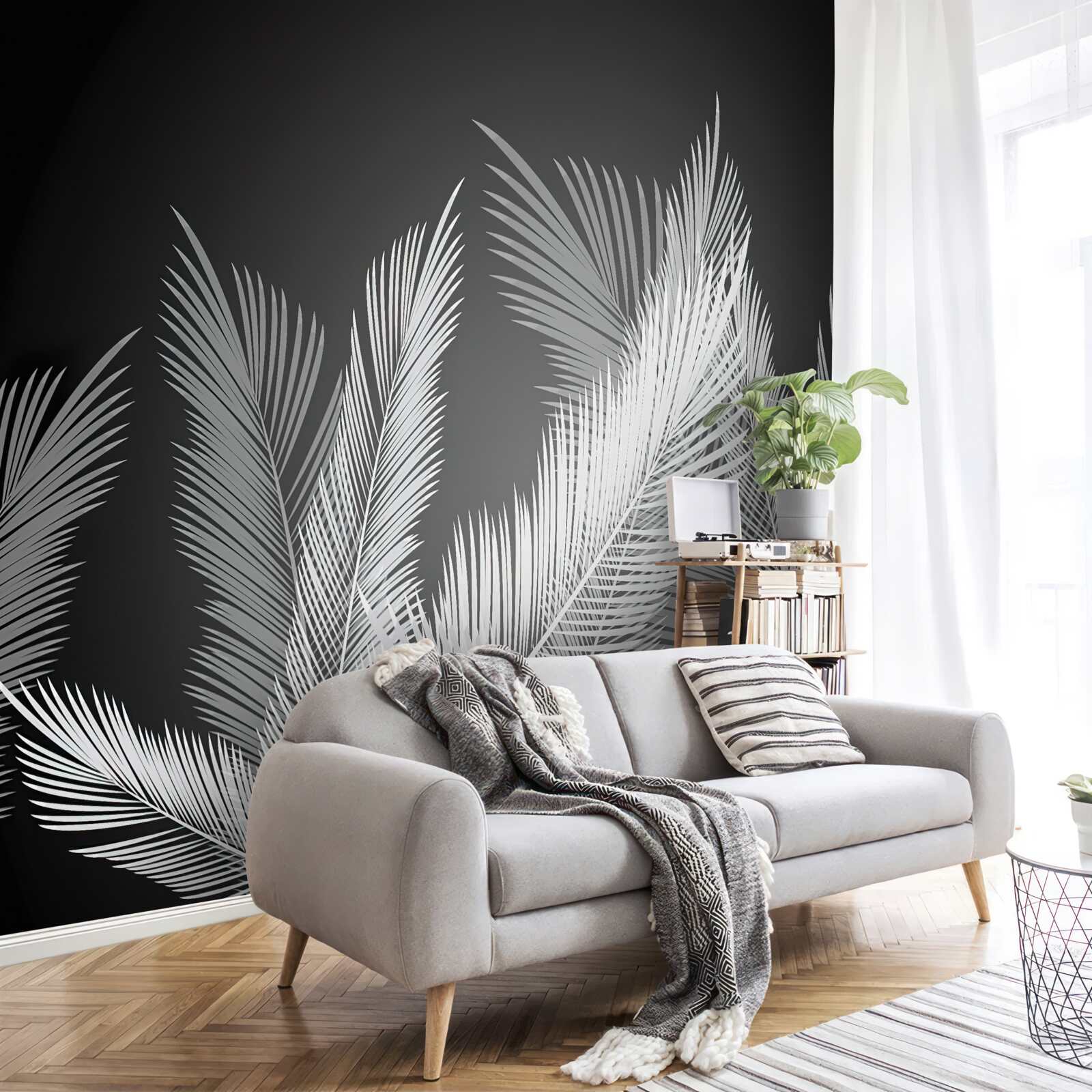 Fotobehang grote, elegante bladeren