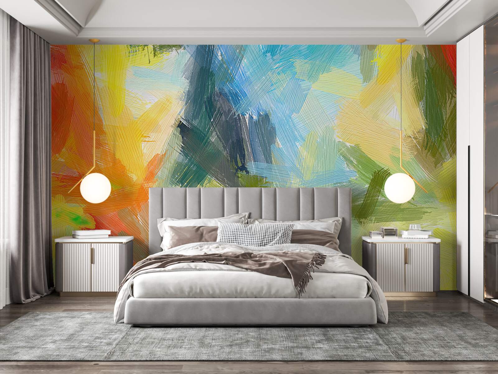 Fotobehang afbeelding in verschillende kleuren