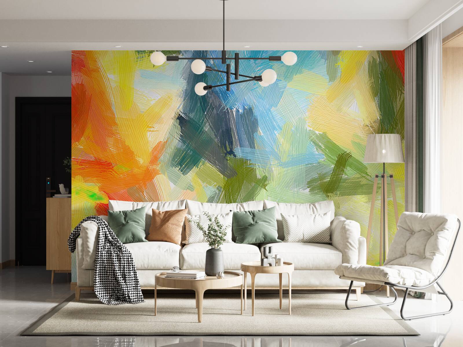 Fotobehang afbeelding in verschillende kleuren