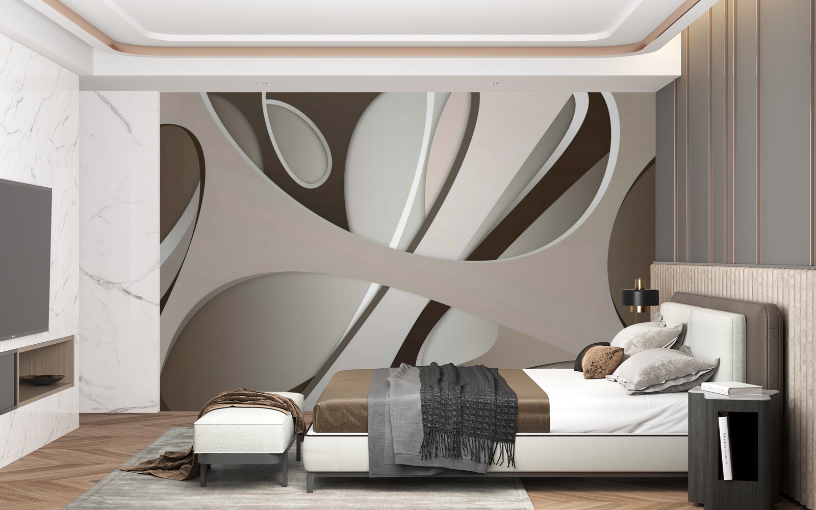 Fotobehang heldere abstracte vorm