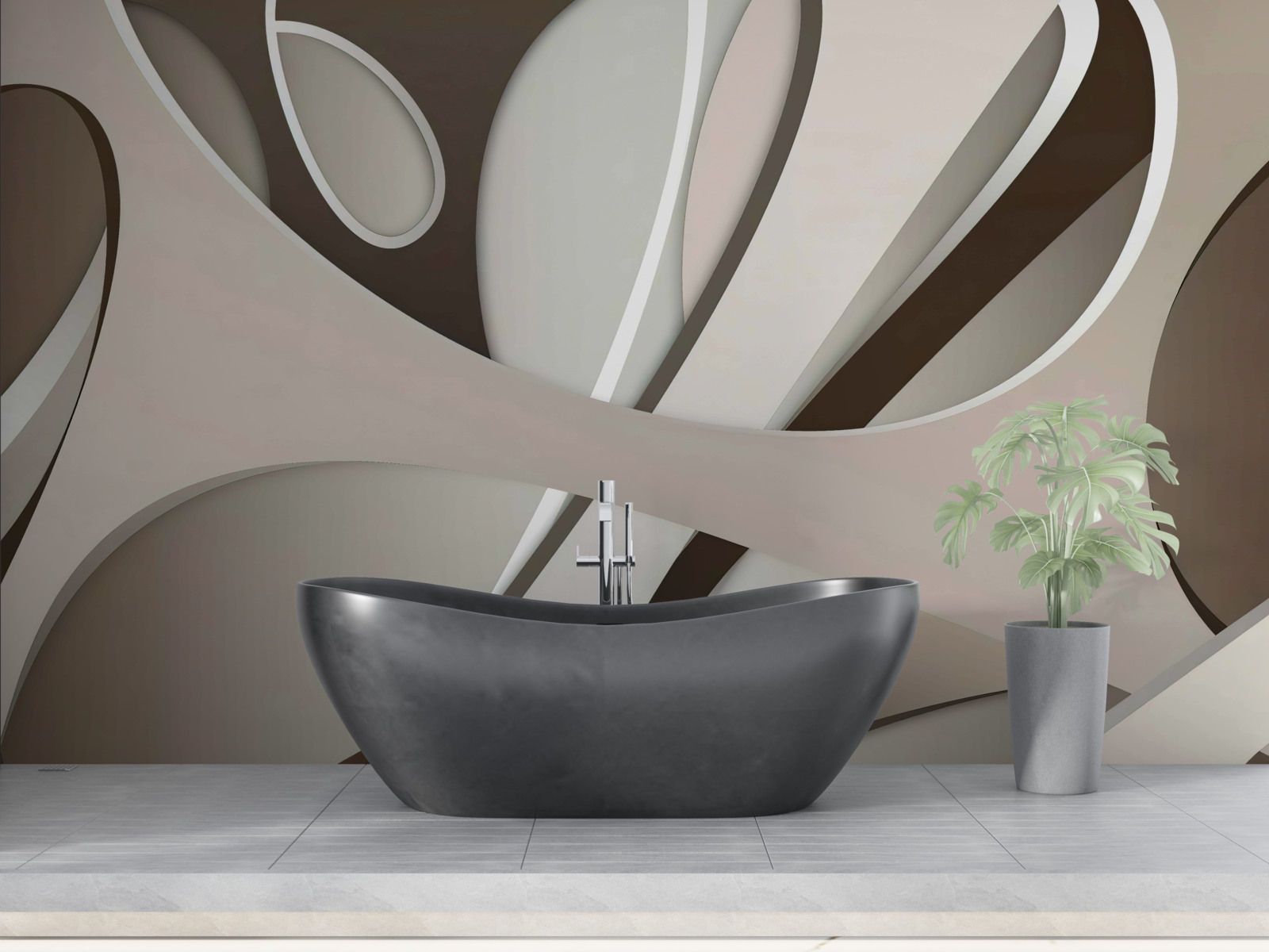 Fotobehang heldere abstracte vorm