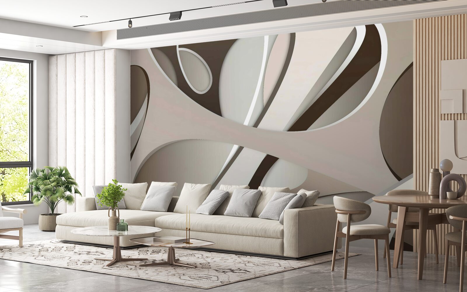 Fotobehang heldere abstracte vorm