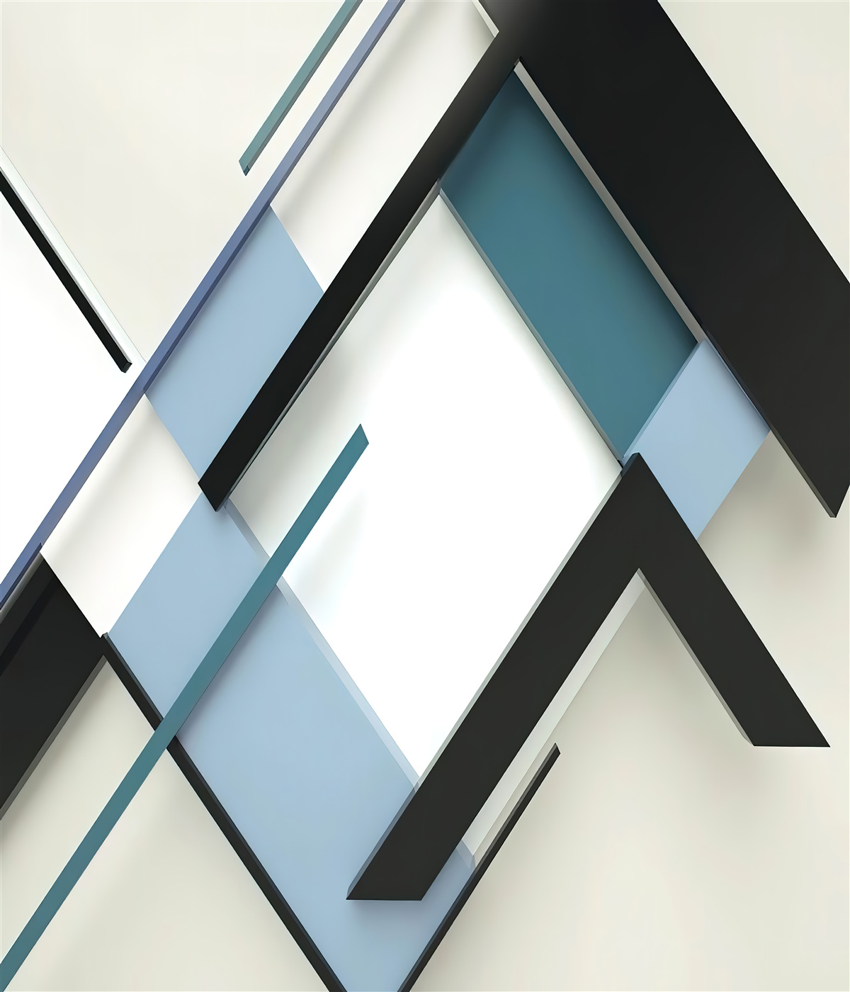 Fotobehang blauwe en zwarte lijnen