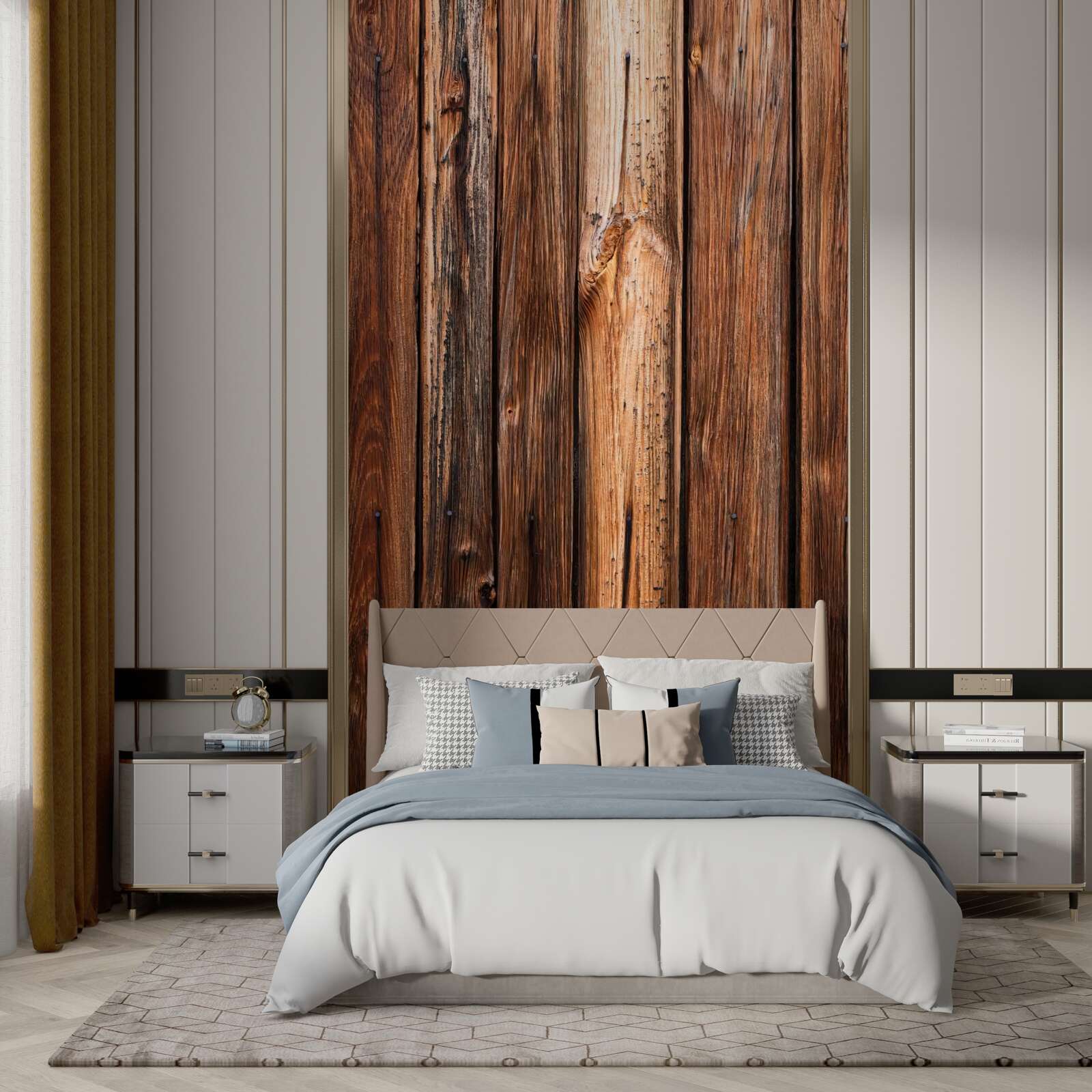 Fotobehang fragment van een houten hek