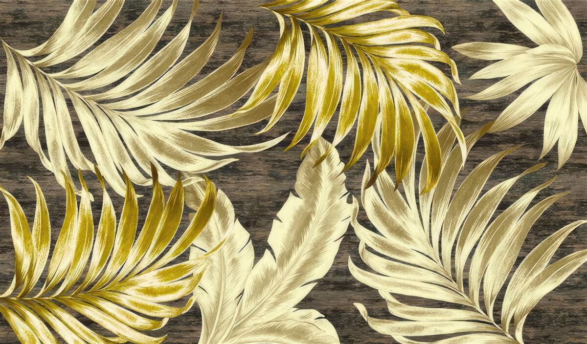 Fotobehang groot bladgoud