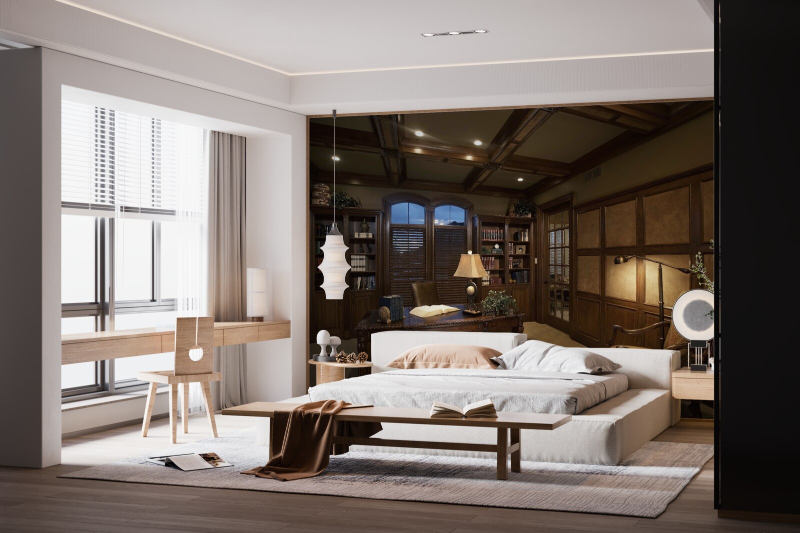 Fotobehang kantoor aan huis met apparatuur