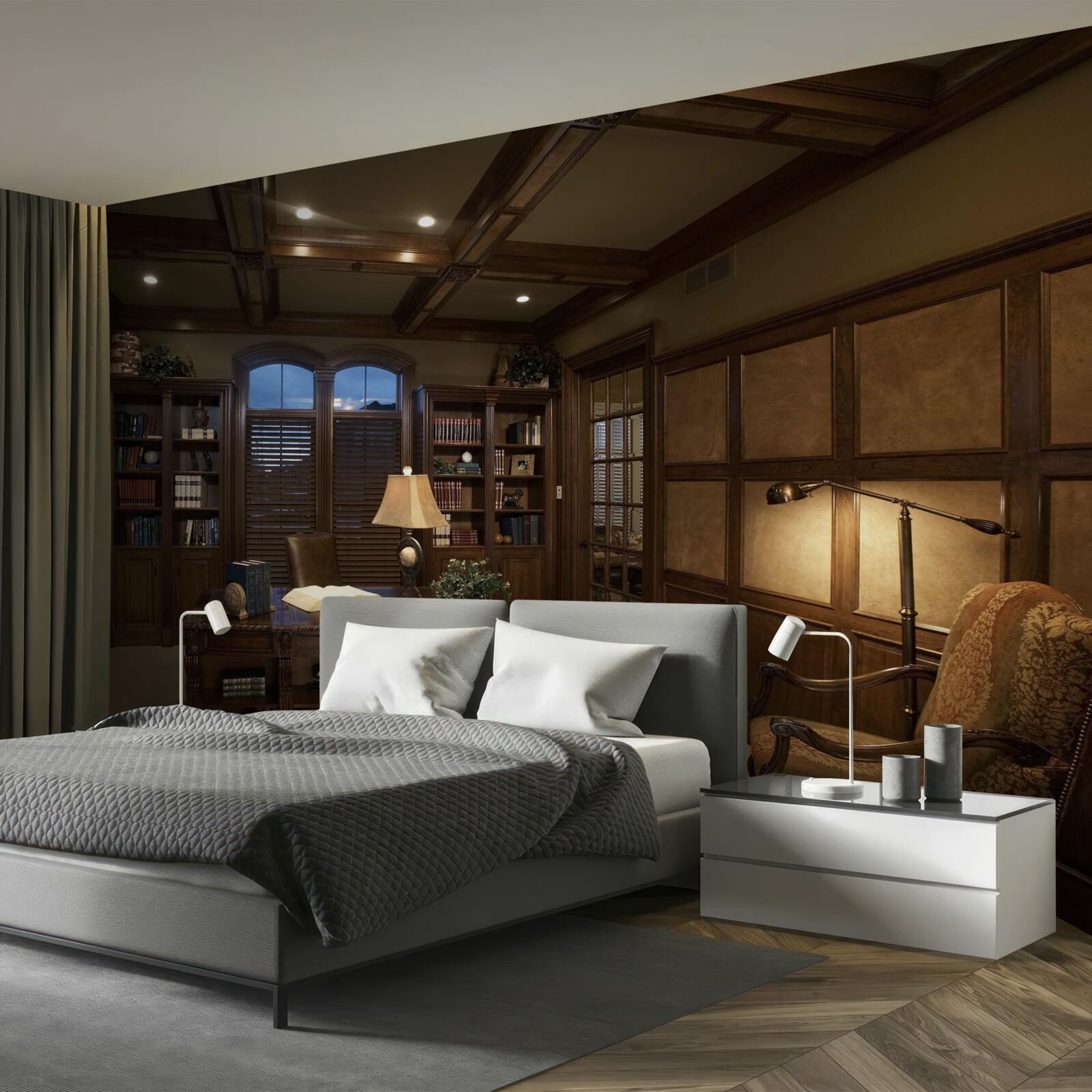 Fotobehang kantoor aan huis met apparatuur