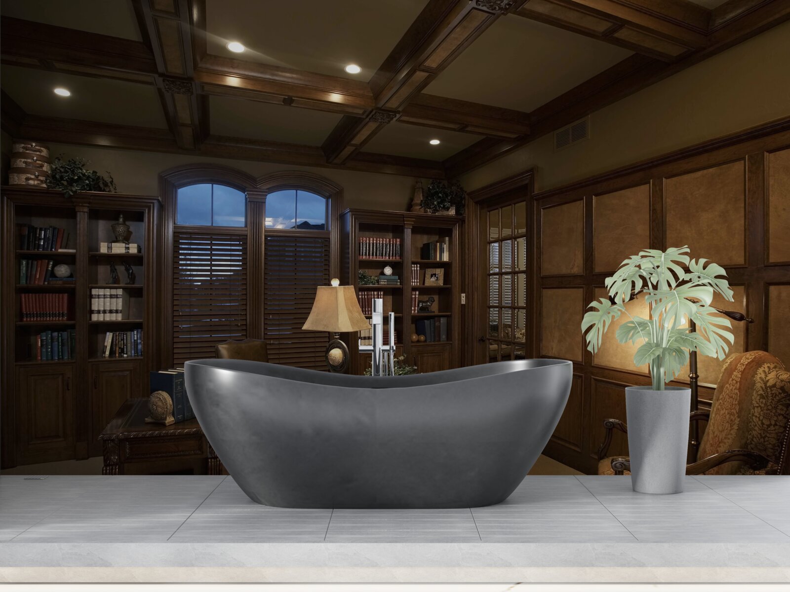 Fotobehang kantoor aan huis met apparatuur