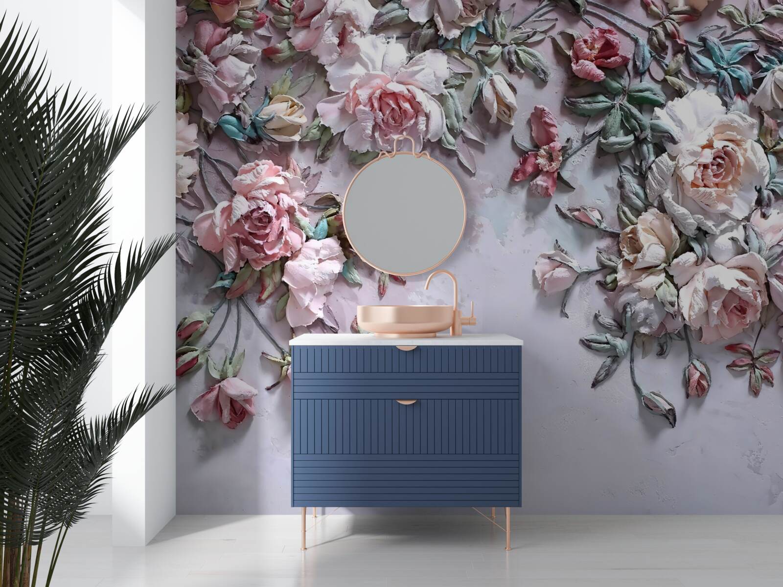 Fotobehang rozen op takken