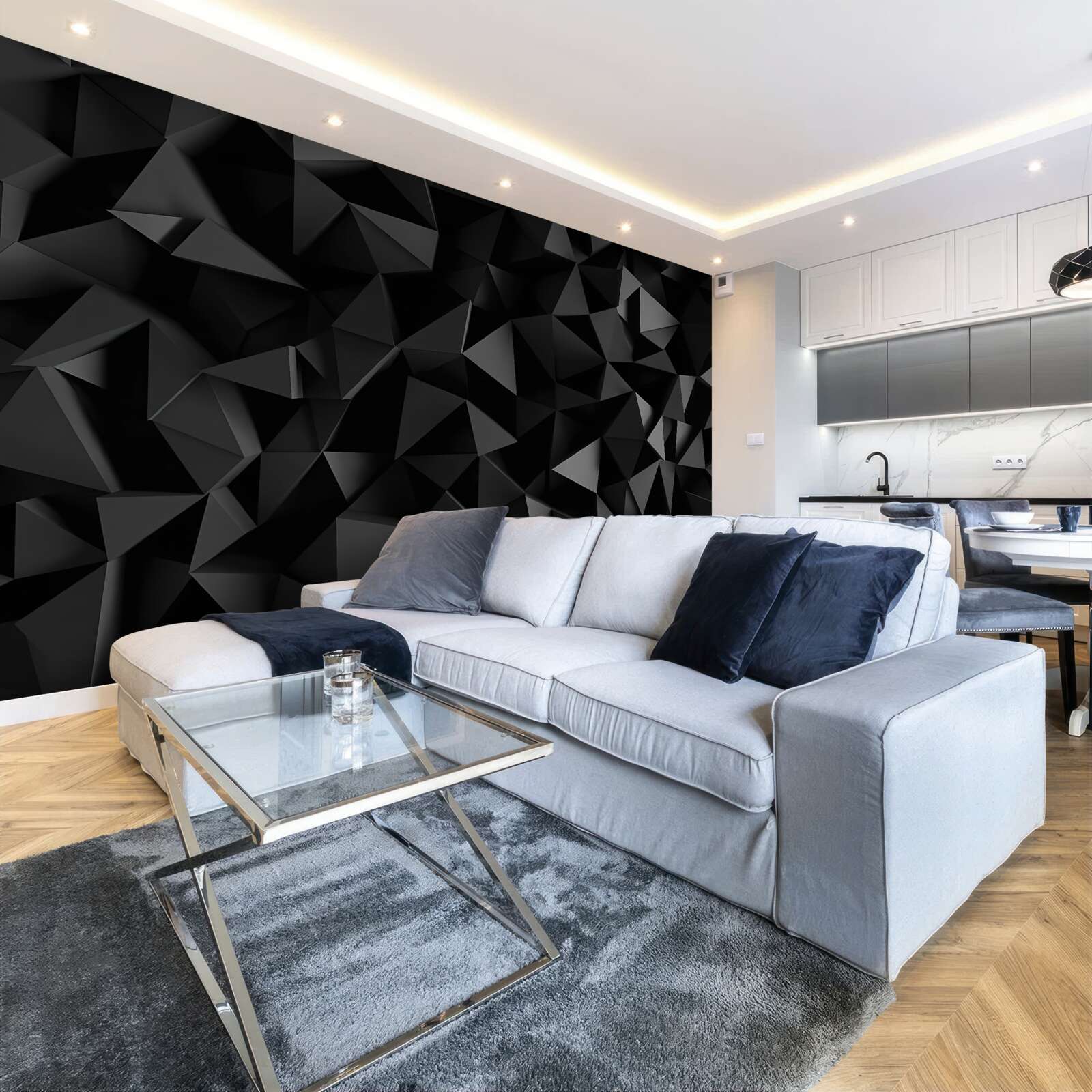 Fotobehang compositie van geometrische vormen