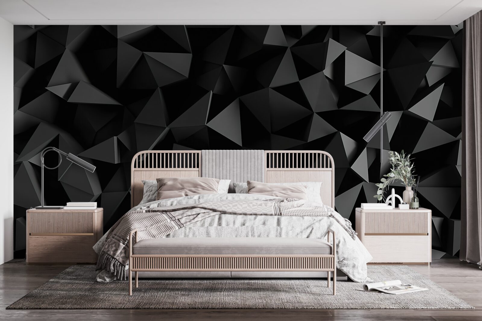 Fotobehang compositie van geometrische vormen